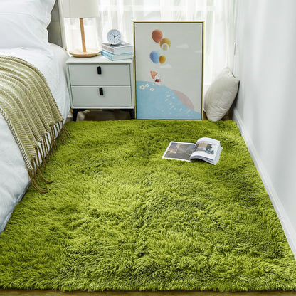 Ophanie Area Rugs 9x12 Living Room, Large Grey Bedroom Carpet, Big Shag Indoor Thick Soft Nursery Rug, Gray Fluffy Carpets for Boy and Girls Room Dorm Home Decor Aesthetic