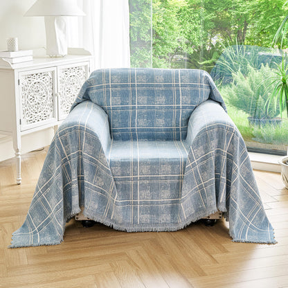 Couch Cover for Dogs Washable Sofa Cover, Sectional Couch Covers, Sofa Covers for 2 Cushion Couch, Non Slip Stripe Sofa Slipcovers Furniture Protector (Beige, 71x102)
