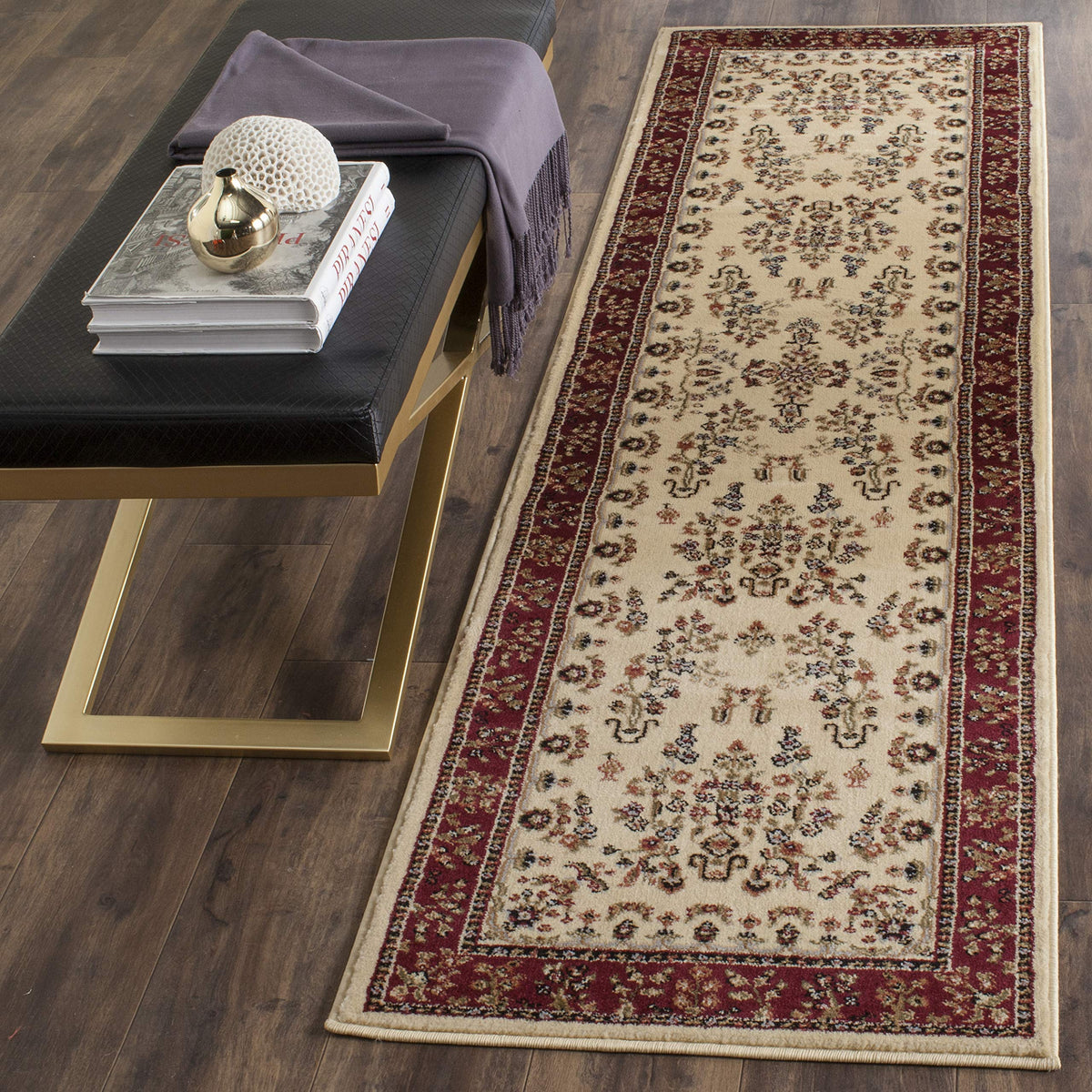 SAFAVIEH Lyndhurst Area Rug 9'x12', Traditional Red & Black LNH331B