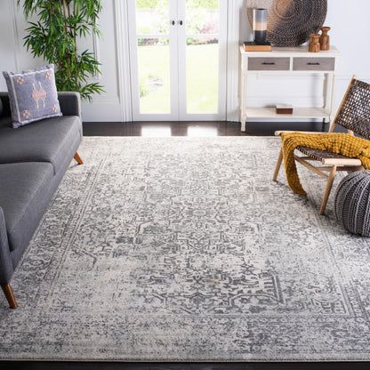 SAFAVIEH Evoke Area Rug 8x10 Large, Ivory & Taupe EVK256E