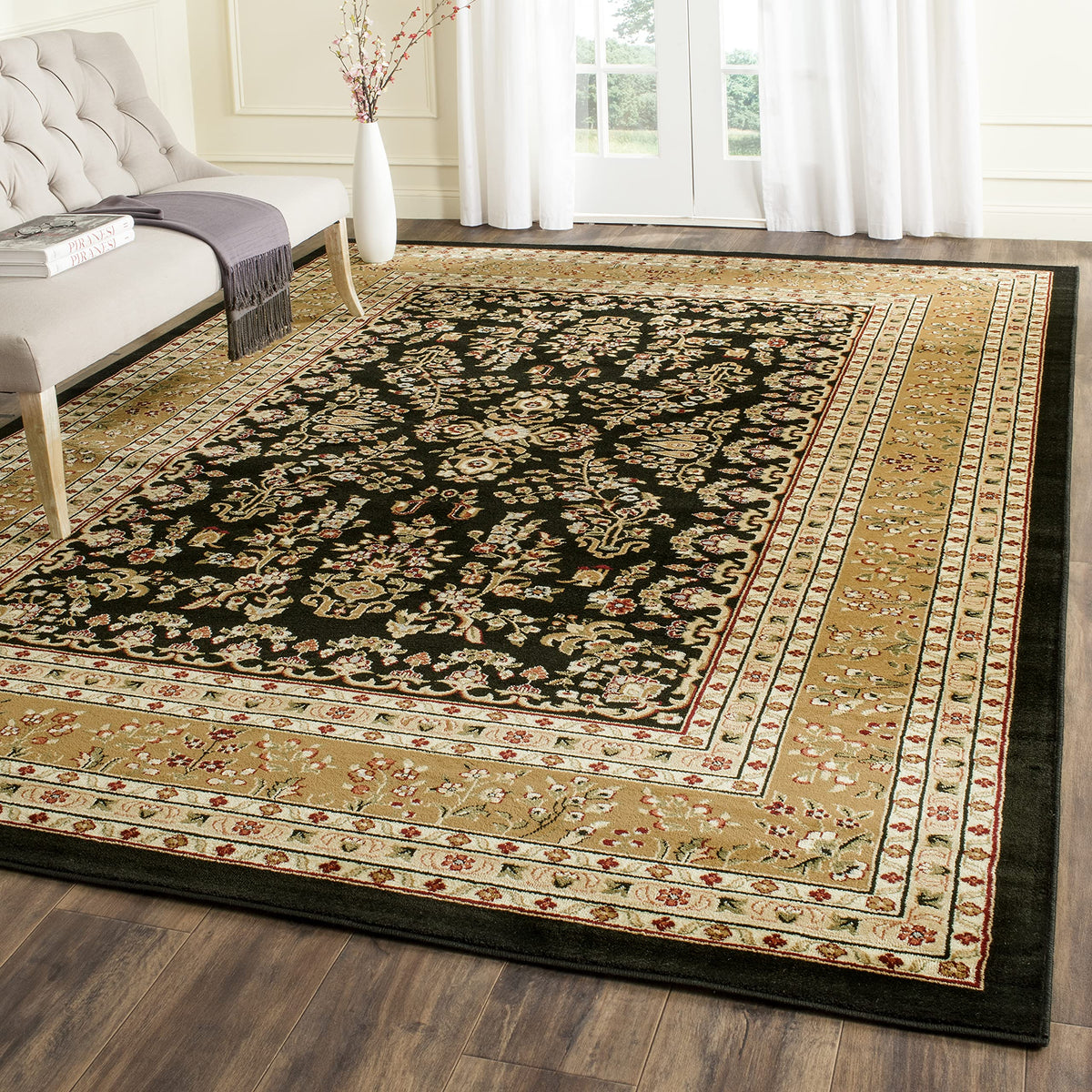 SAFAVIEH Lyndhurst Area Rug 9'x12', Traditional Red & Black LNH331B