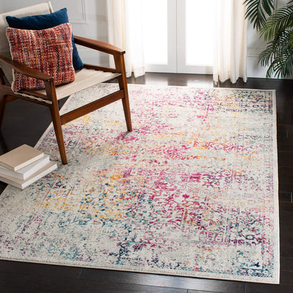 SAFAVIEH Evoke Area Rug 8x10 Large, Ivory & Taupe EVK256E
