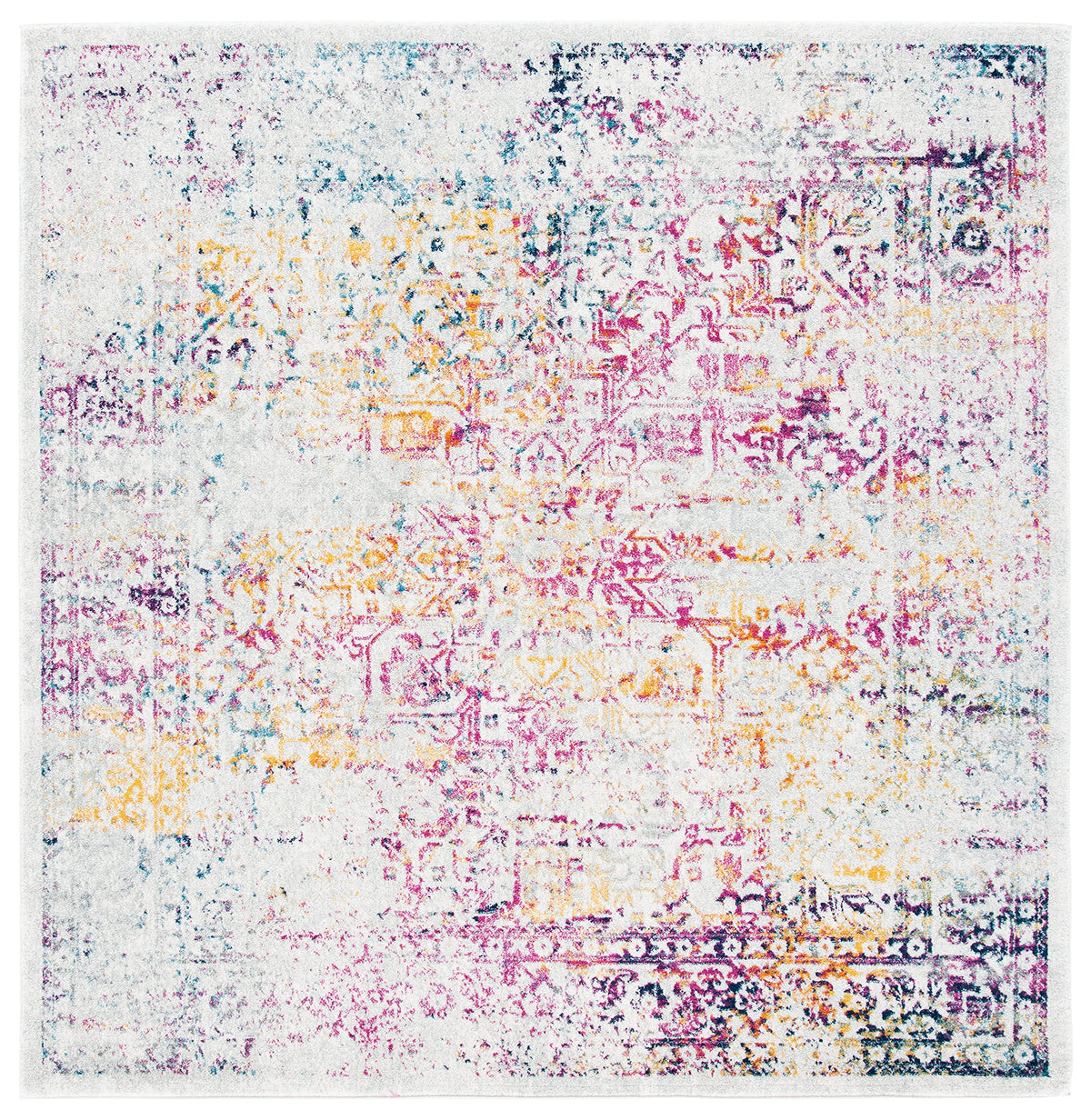 SAFAVIEH Evoke Area Rug 8x10 Large, Ivory & Taupe EVK256E