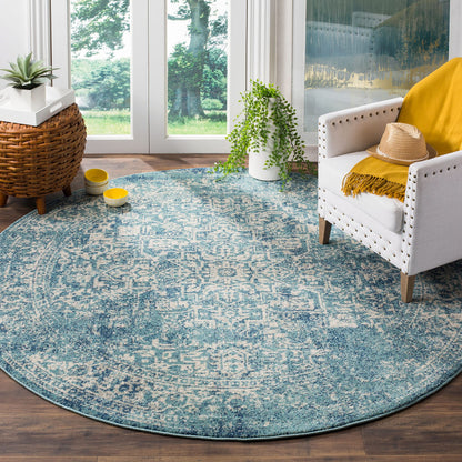 SAFAVIEH Evoke Area Rug 8x10 Large, Ivory & Taupe EVK256E