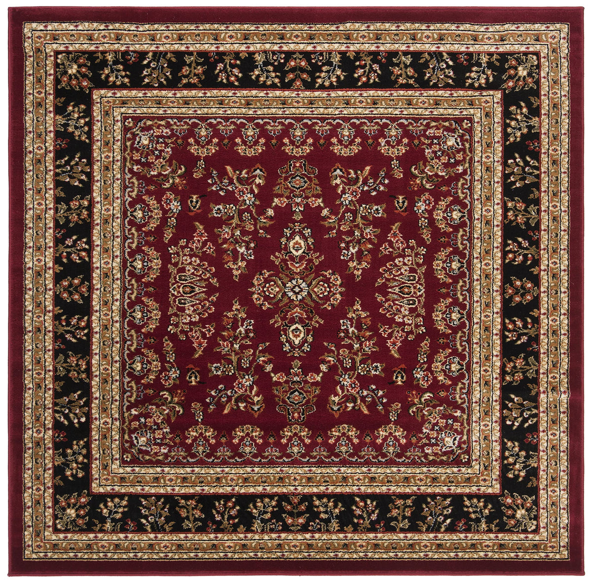 SAFAVIEH Lyndhurst Area Rug 9'x12', Traditional Red & Black LNH331B