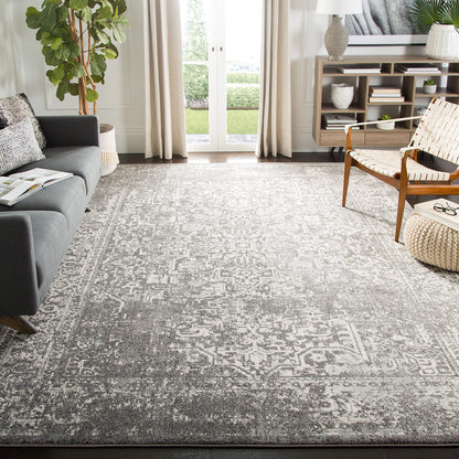 SAFAVIEH Evoke Area Rug 8x10 Large, Ivory & Taupe EVK256E
