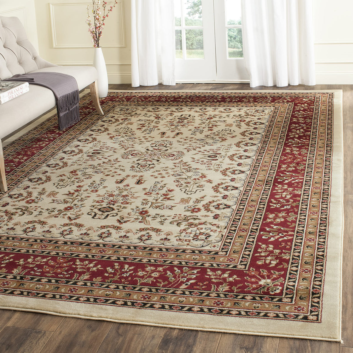 SAFAVIEH Lyndhurst Area Rug 9'x12', Traditional Red & Black LNH331B