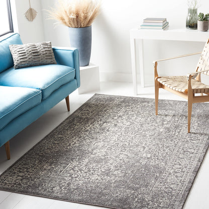 SAFAVIEH Evoke Area Rug 8x10 Large, Ivory & Taupe EVK256E