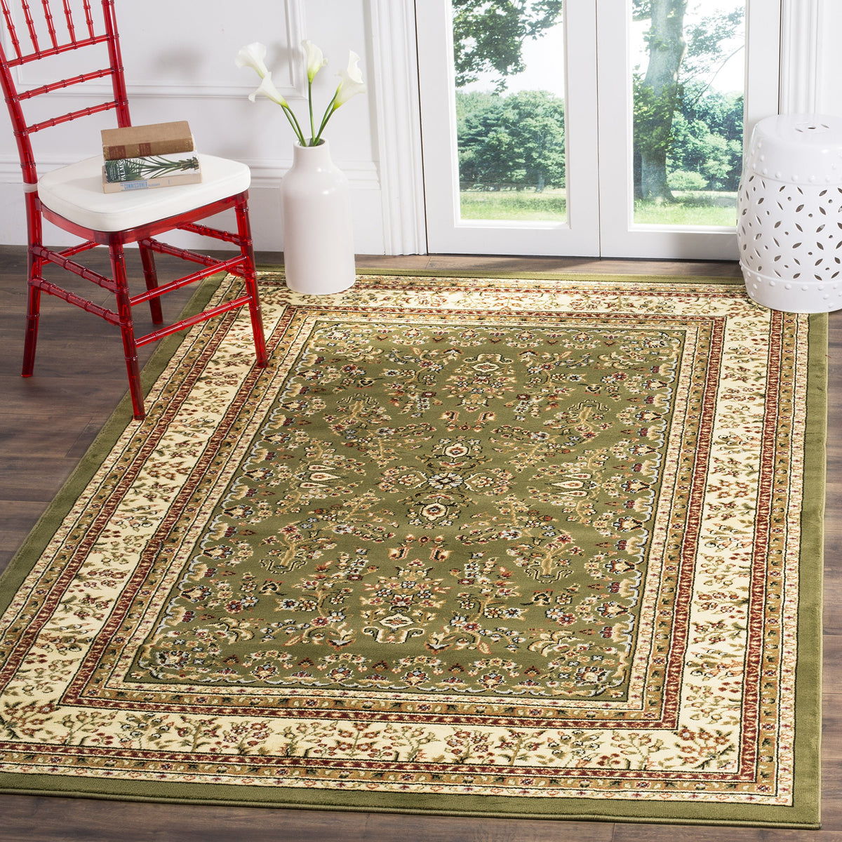 SAFAVIEH Lyndhurst Area Rug 9'x12', Traditional Red & Black LNH331B