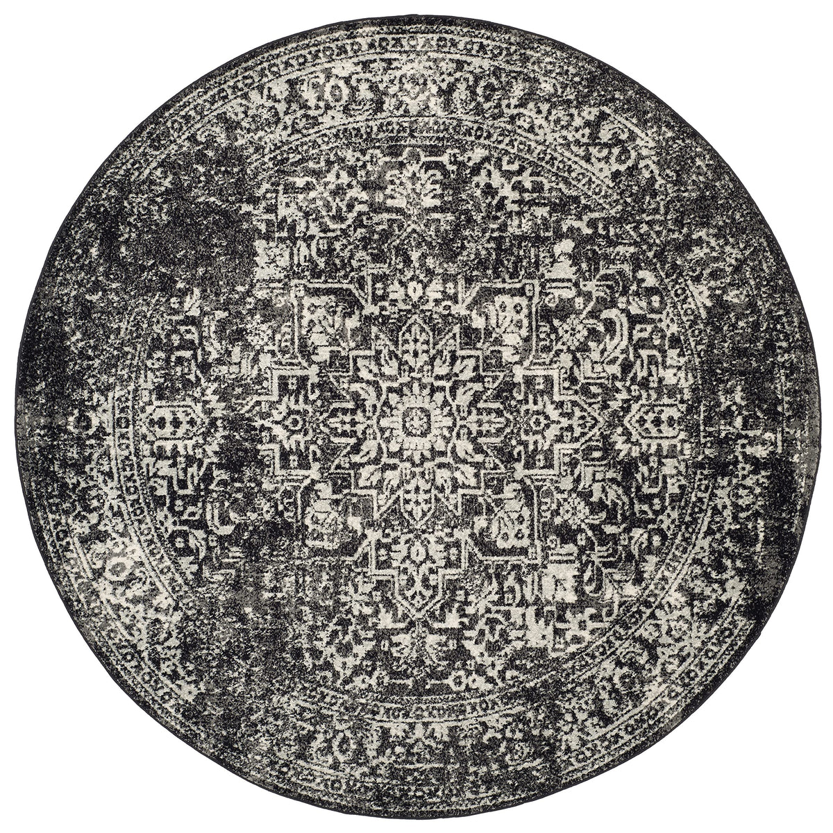 SAFAVIEH Evoke Area Rug 8x10 Large, Ivory & Taupe EVK256E