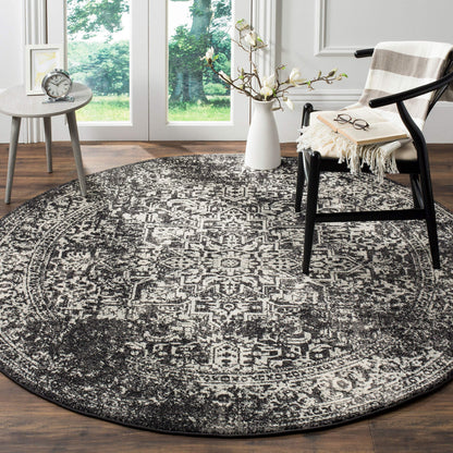 SAFAVIEH Evoke Area Rug 8x10 Large, Ivory & Taupe EVK256E