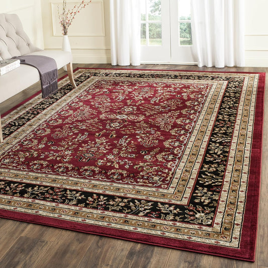 SAFAVIEH Lyndhurst Area Rug 9'x12', Traditional Red & Black LNH331B