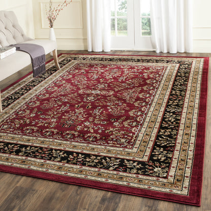 SAFAVIEH Lyndhurst Area Rug 9'x12', Traditional Red & Black LNH331B