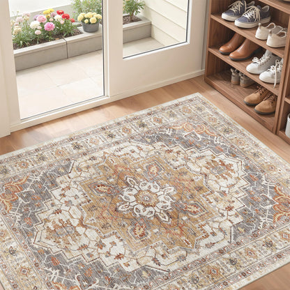 befbee 8x10 Area Rugs for Living Room, Washable Vintage Non Slip Rug