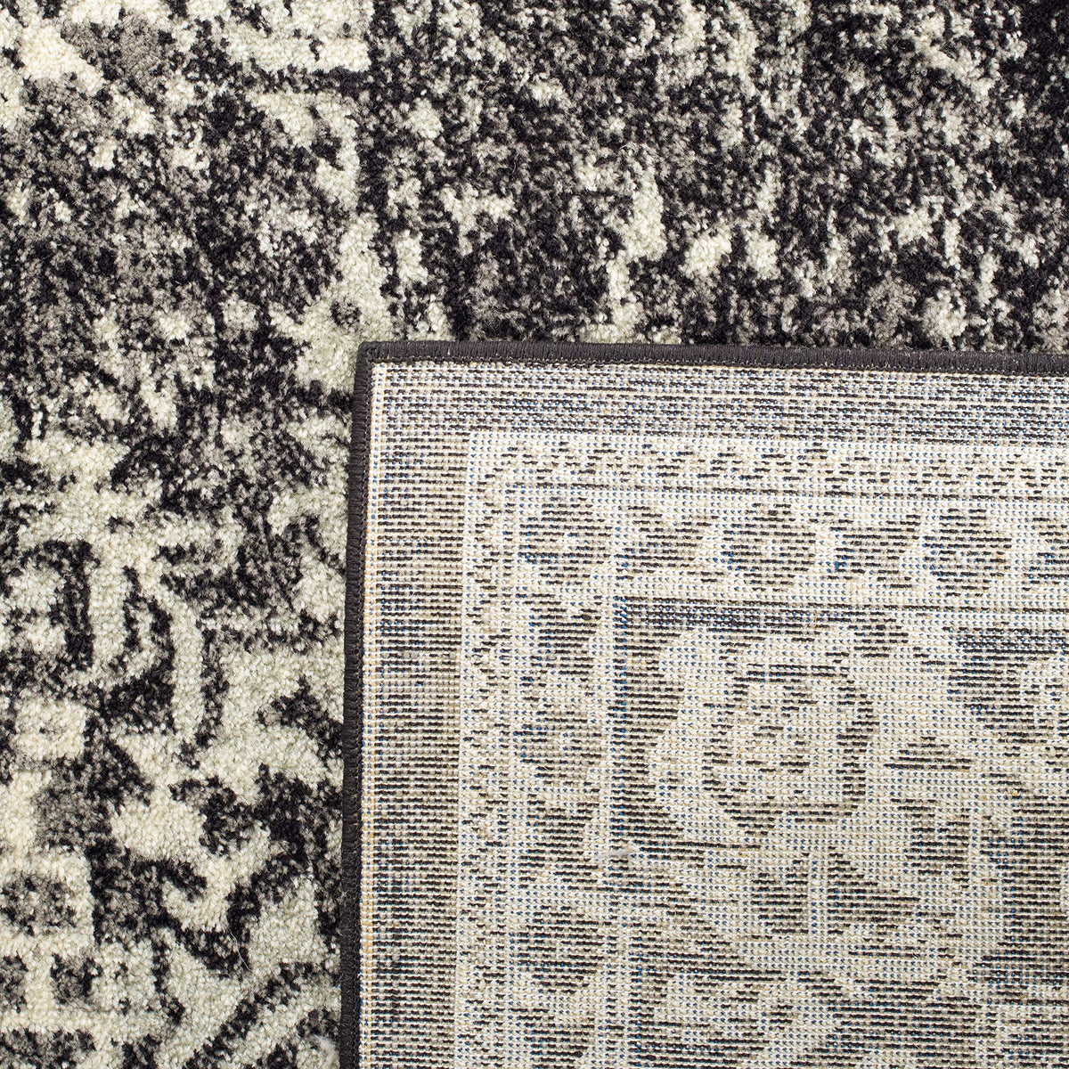SAFAVIEH Evoke Area Rug 8x10 Large, Ivory & Taupe EVK256E